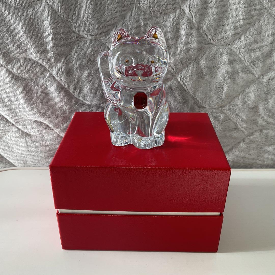 バカラ　まねき猫 レッドオクトゴン