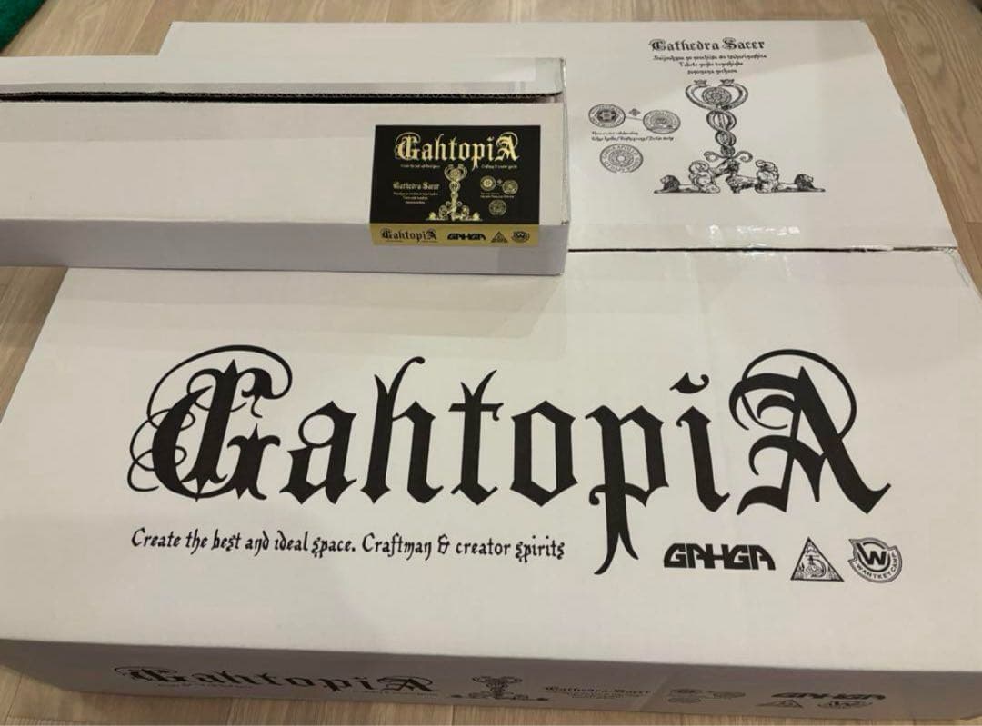 GAHGA GAHTOPIA ガートピア ハイバック 張替シート&肘掛　黒刺繍