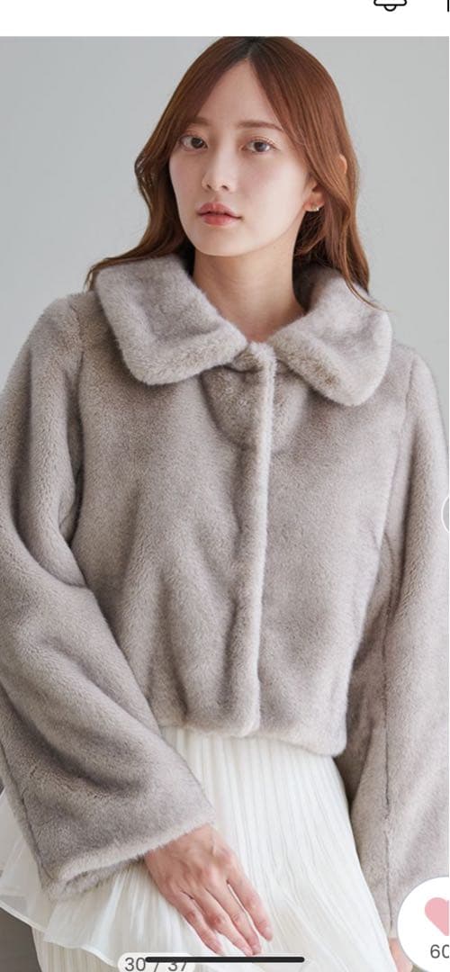 新品タグ付き　SNIDELスナイデル　ステンカラーショートファーコートジャケット