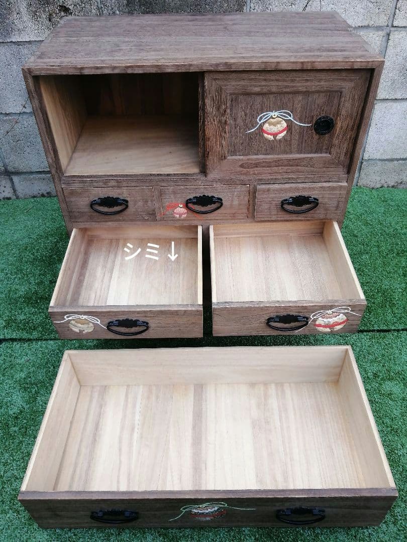 希少　浅草箱長　手許タンス　小箪笥　桐　受注生産　小型チェスト　匿名配送