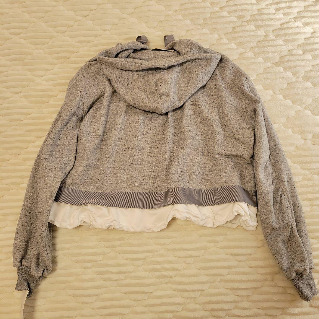 GIRLISH ガーリッシュ St.cecilia ジップパーカーショートグレー