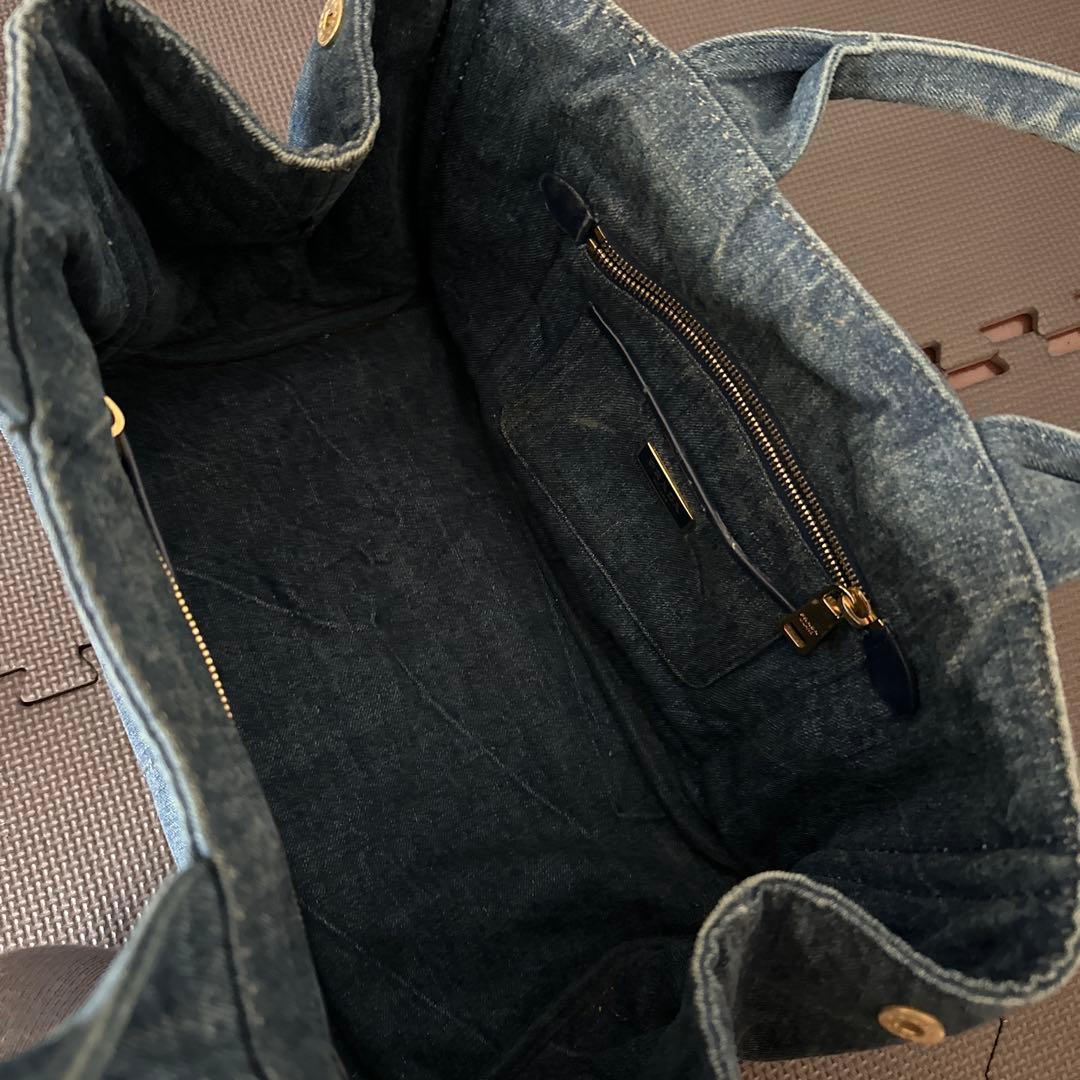 専用　PRADA カナパ　トートバッグ　デニム