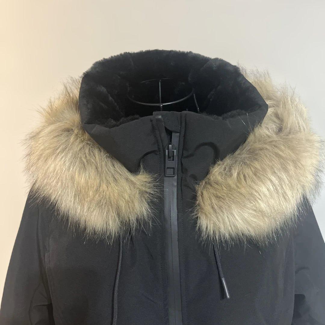 ZARA フード付き　ジャケット　M ブラック　黒　ザラ　ダウン