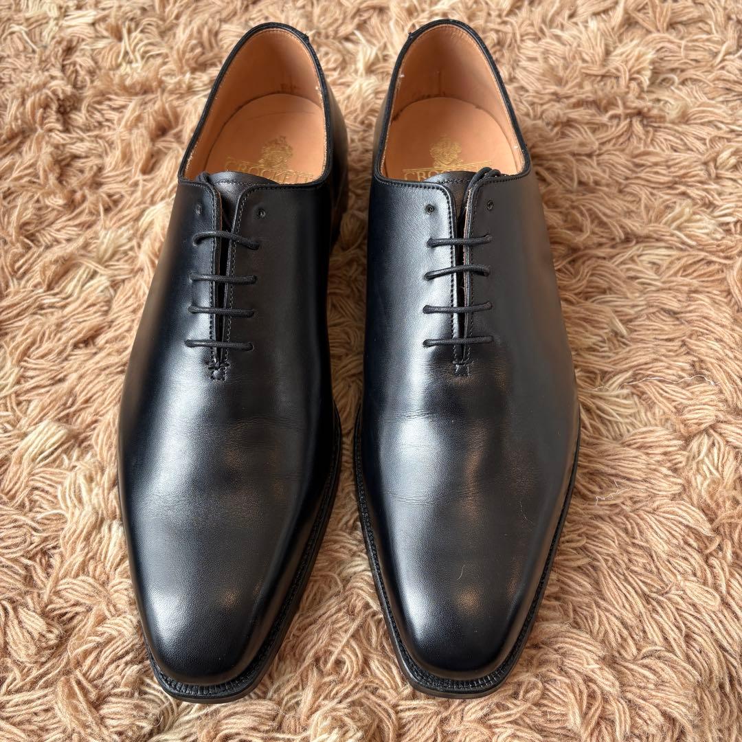 【未使用】クロケット＆ジョーンズ ホールカット レザー 7.5E レザーシューズ