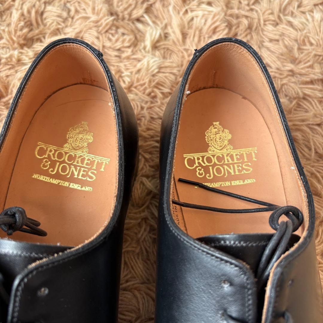 【未使用】クロケット＆ジョーンズ ホールカット レザー 7.5E レザーシューズ