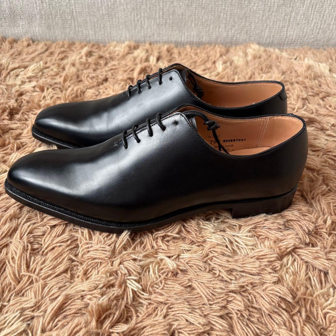 【未使用】クロケット＆ジョーンズ ホールカット レザー 7.5E レザーシューズ