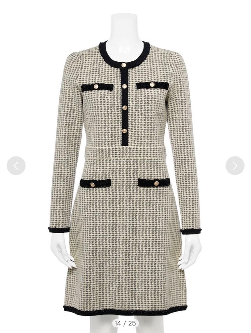 CELFORD ツイード風ニットワンピース　ブラックフライデー