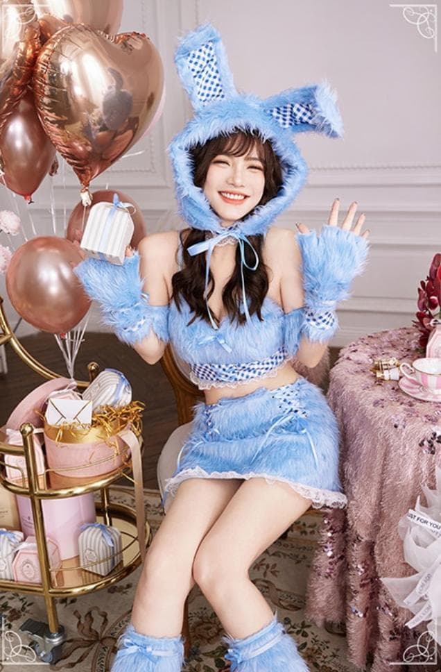 Malymoon　マリームーン　テディバニーギンガムファーセットアップ