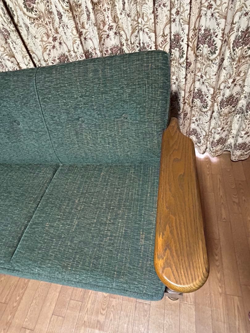 三越　カントリーハウス　ブルージュ　最高級　美品　ソファ　3人掛け　グリーン