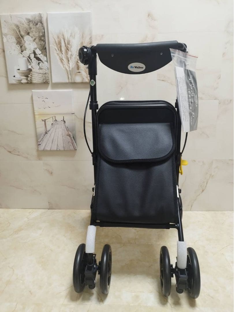 エアウォーカー　ショップjapan シルバーカート　レザー調ブラック