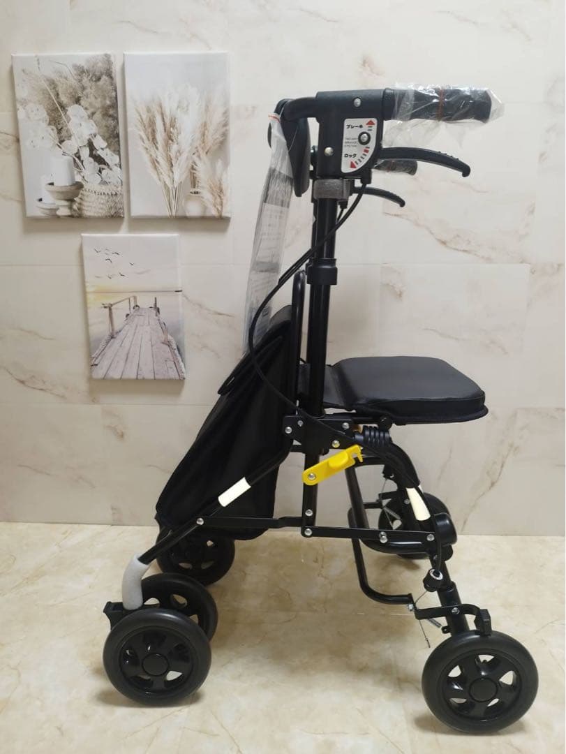 エアウォーカー　ショップjapan シルバーカート　レザー調ブラック