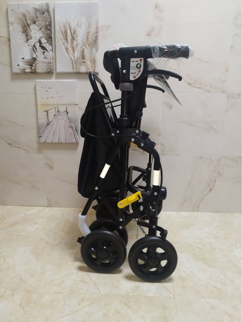 エアウォーカー　ショップjapan シルバーカート　レザー調ブラック