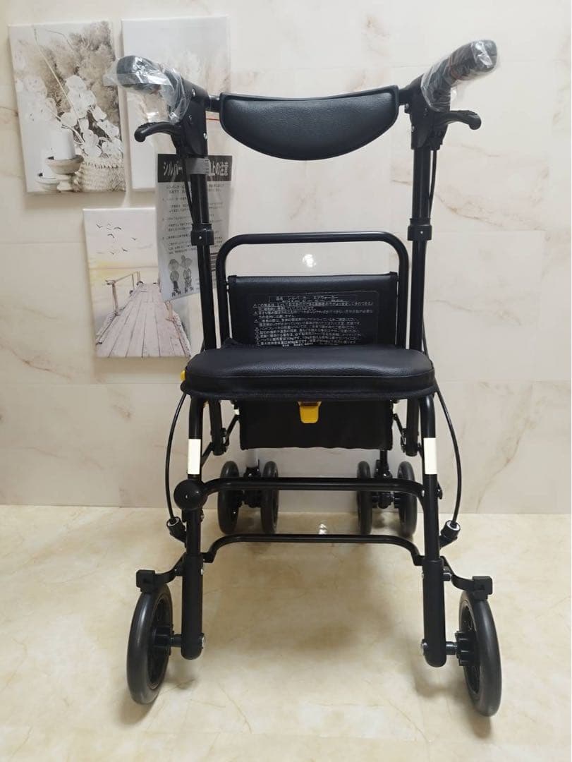 エアウォーカー　ショップjapan シルバーカート　レザー調ブラック