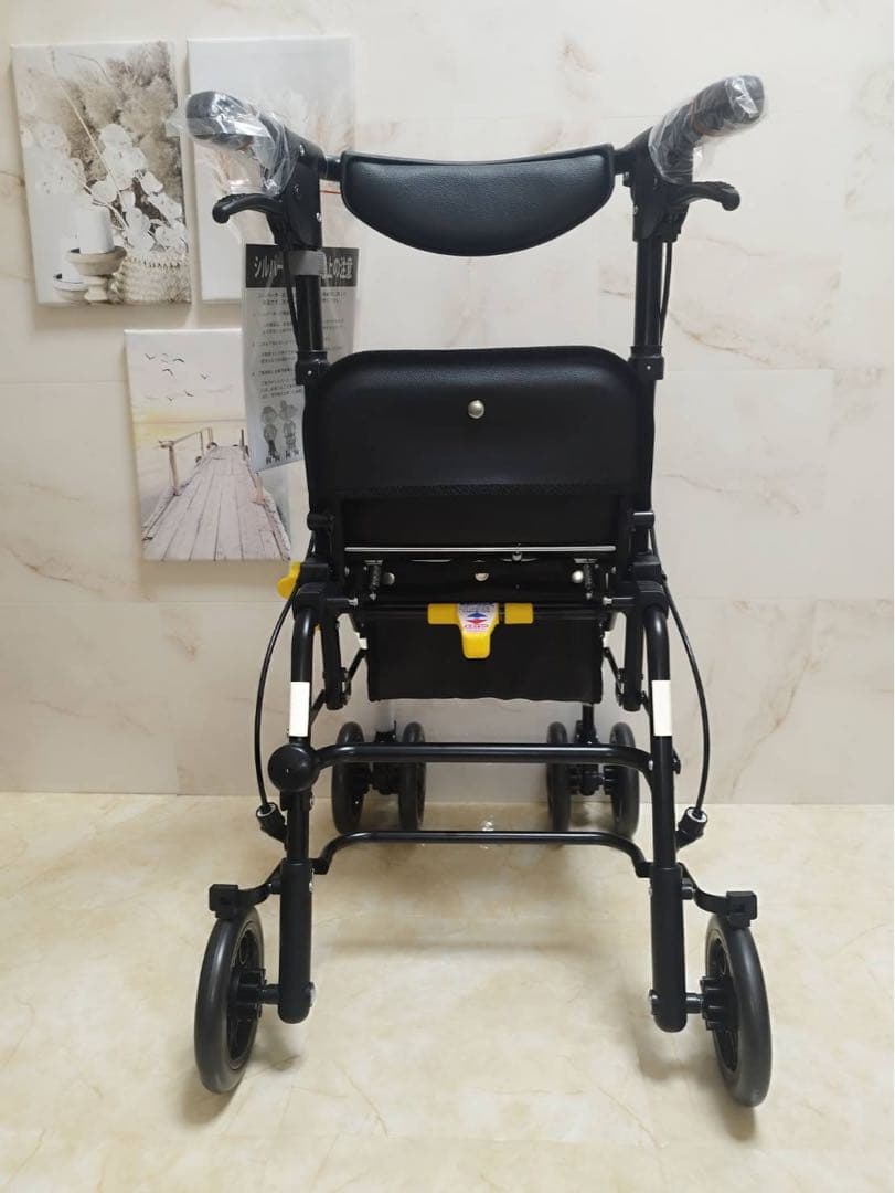 エアウォーカー　ショップjapan シルバーカート　レザー調ブラック