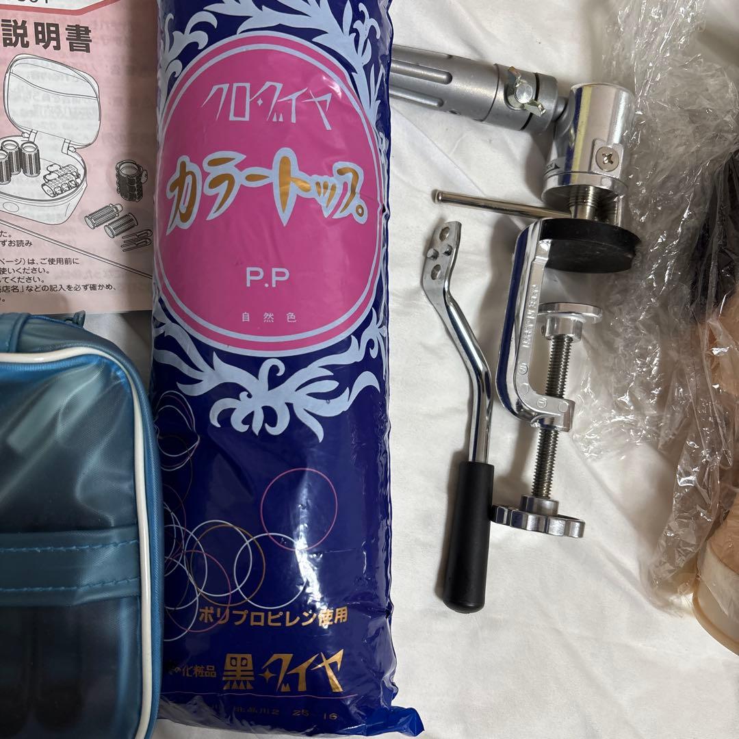 美容師練習用セットヘッドマネキンレジーナ、テスコムドライヤー、ナショナルカーラー