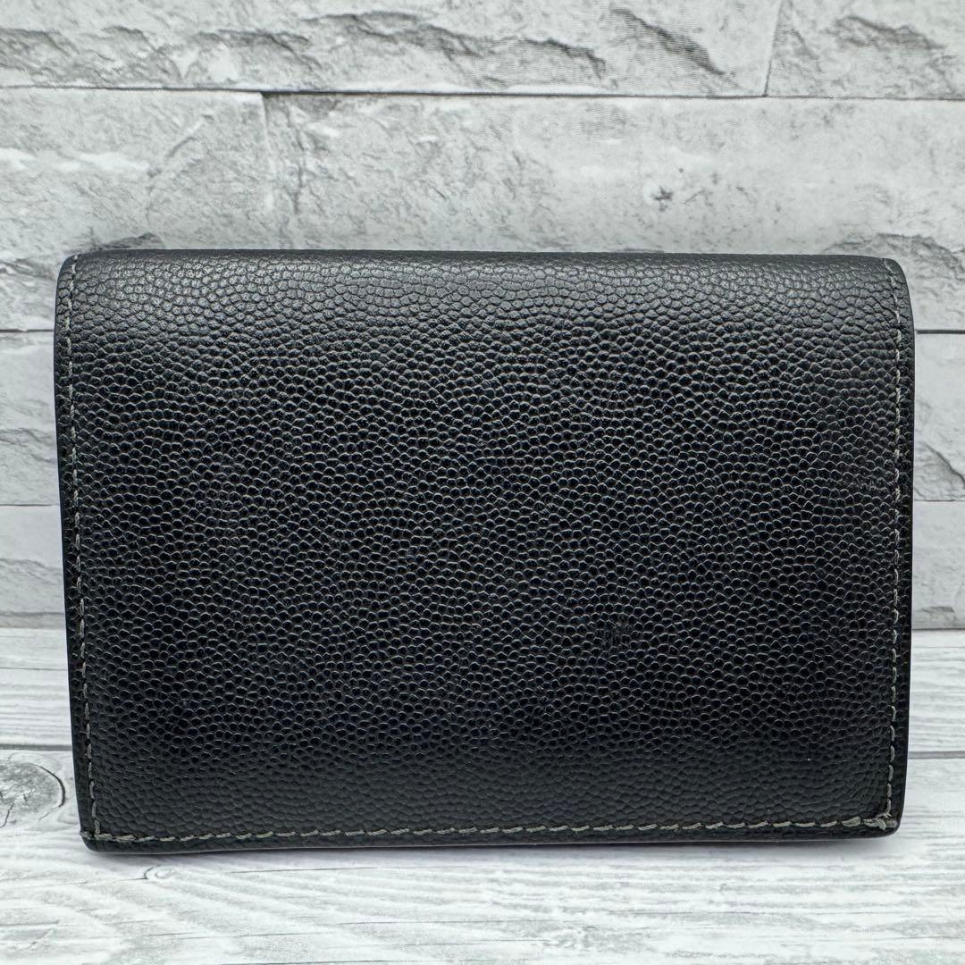 【美品】カルティエ 名刺入れ　レザー　シルバープレート　ブラック