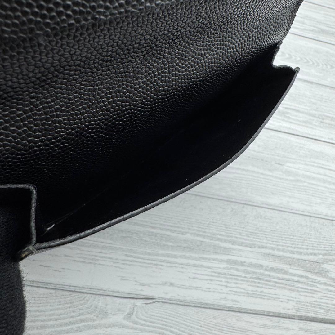 【美品】カルティエ 名刺入れ　レザー　シルバープレート　ブラック