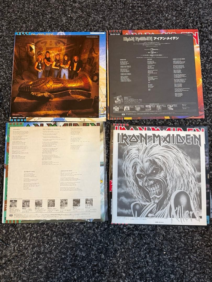 【極美品・希少ポスター付】アイアン・メイデン 国内盤帯付レコード 4枚セット