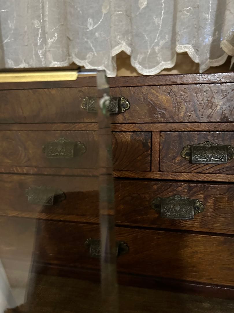 フランスアンティーク クリスタル 特大フォト スタンド