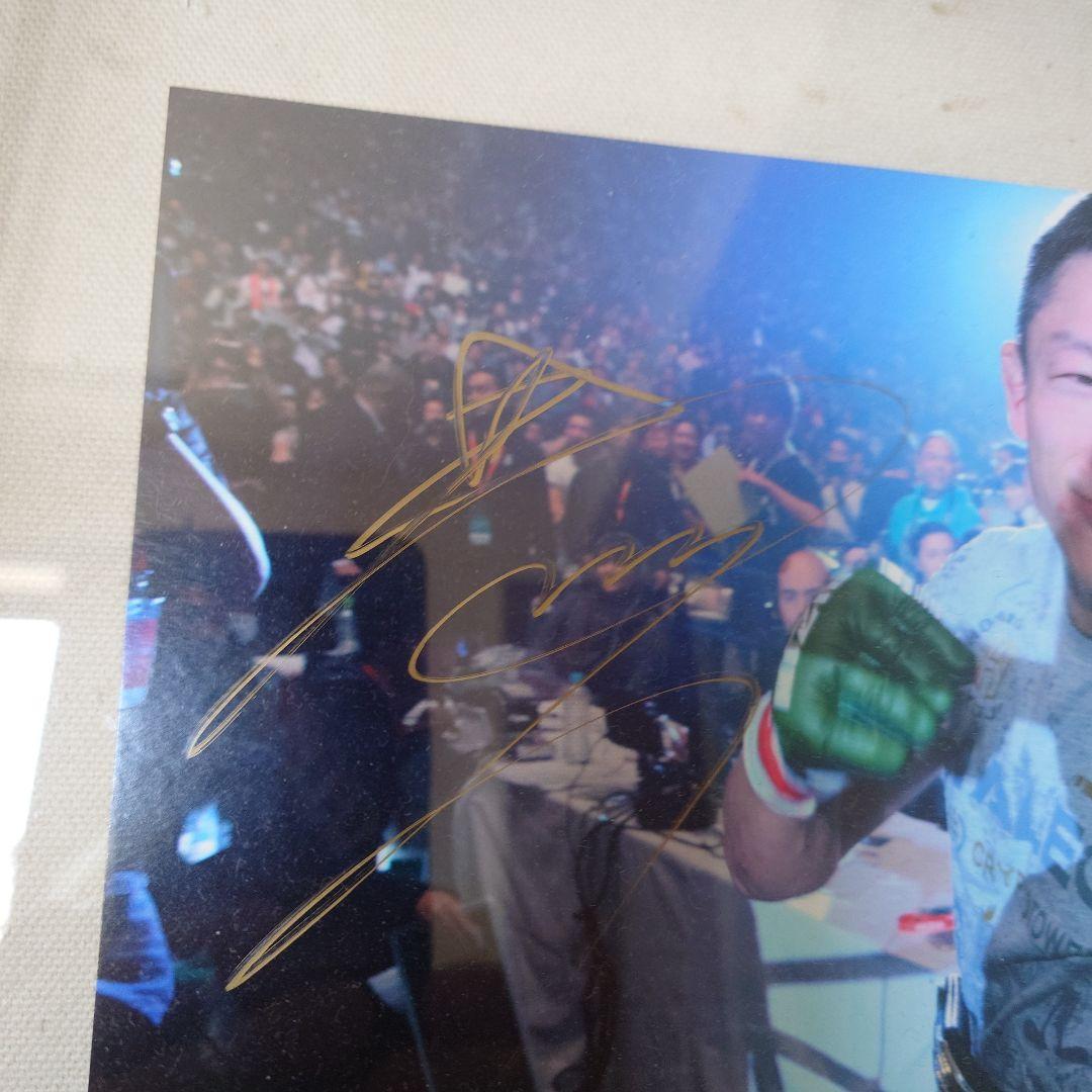 RIZIN サイン入りリングマット フレーム付き　堀口恭司　限定