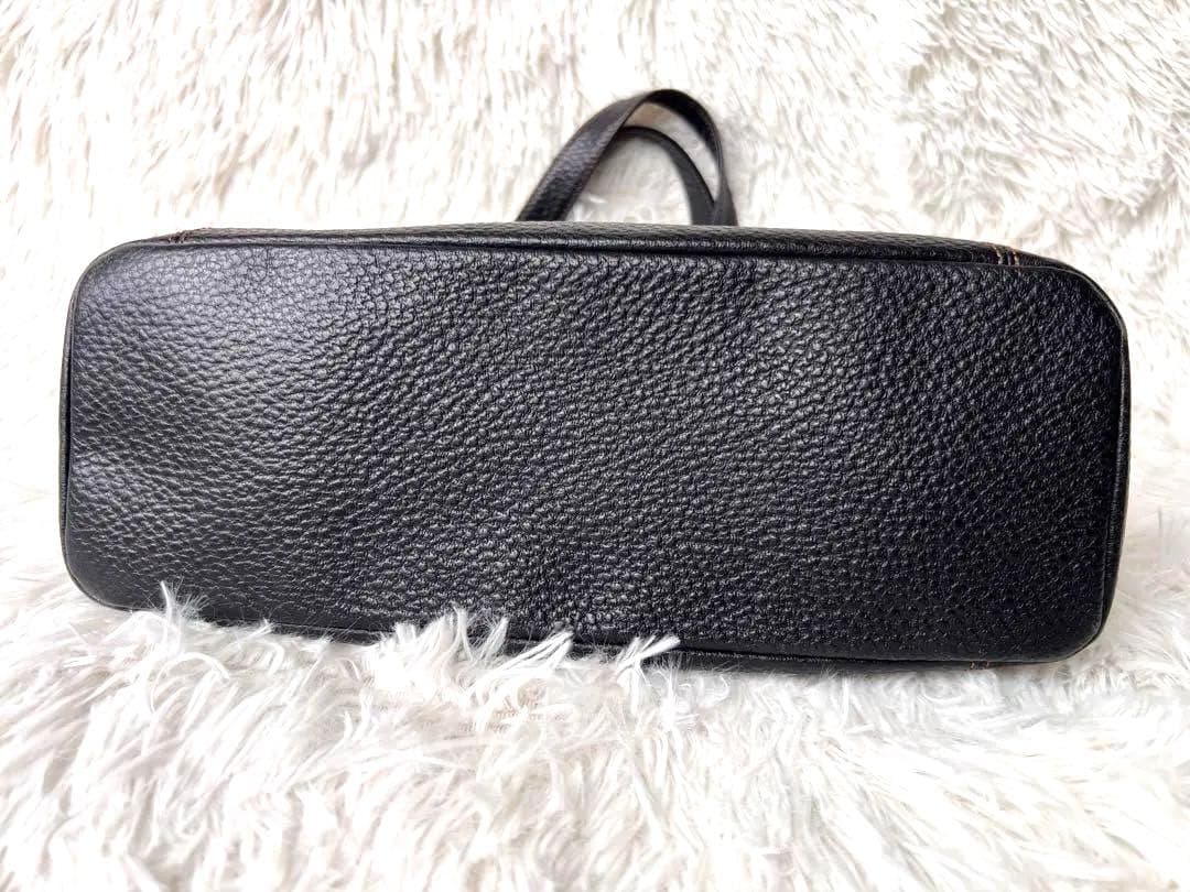 【美品】キタムラ2 レザービジネストート ブラック 自立 A4可