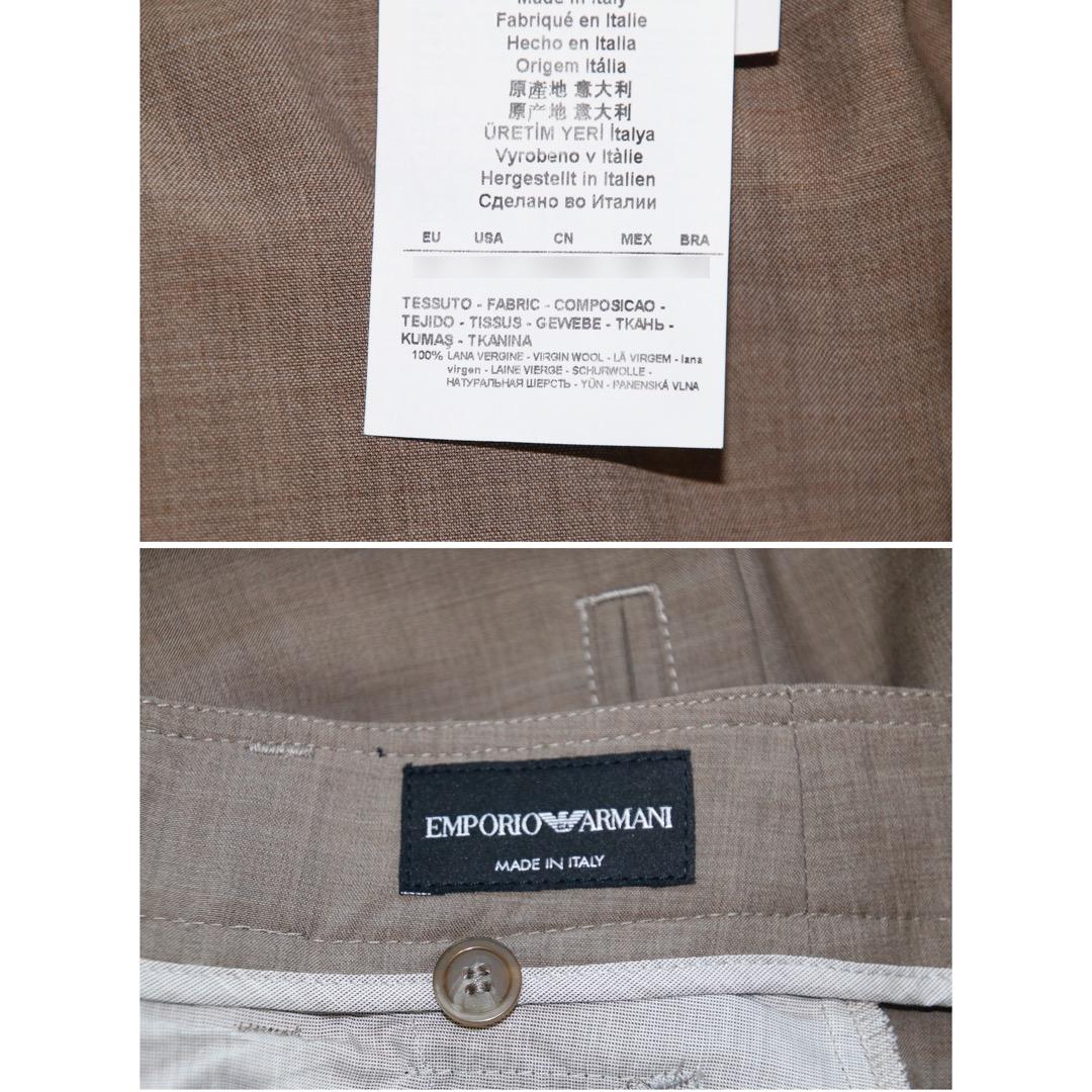 15万★アルマーニ【ヴァージンウール100%】ミルクティー★スラックス パンツ