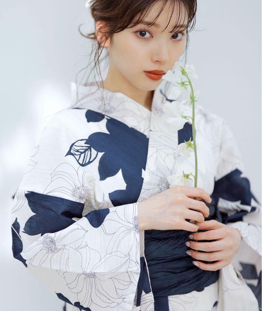 Dita 浴衣・帯・下駄・着付け本・腰紐　5点セット 夕凪の和調古典