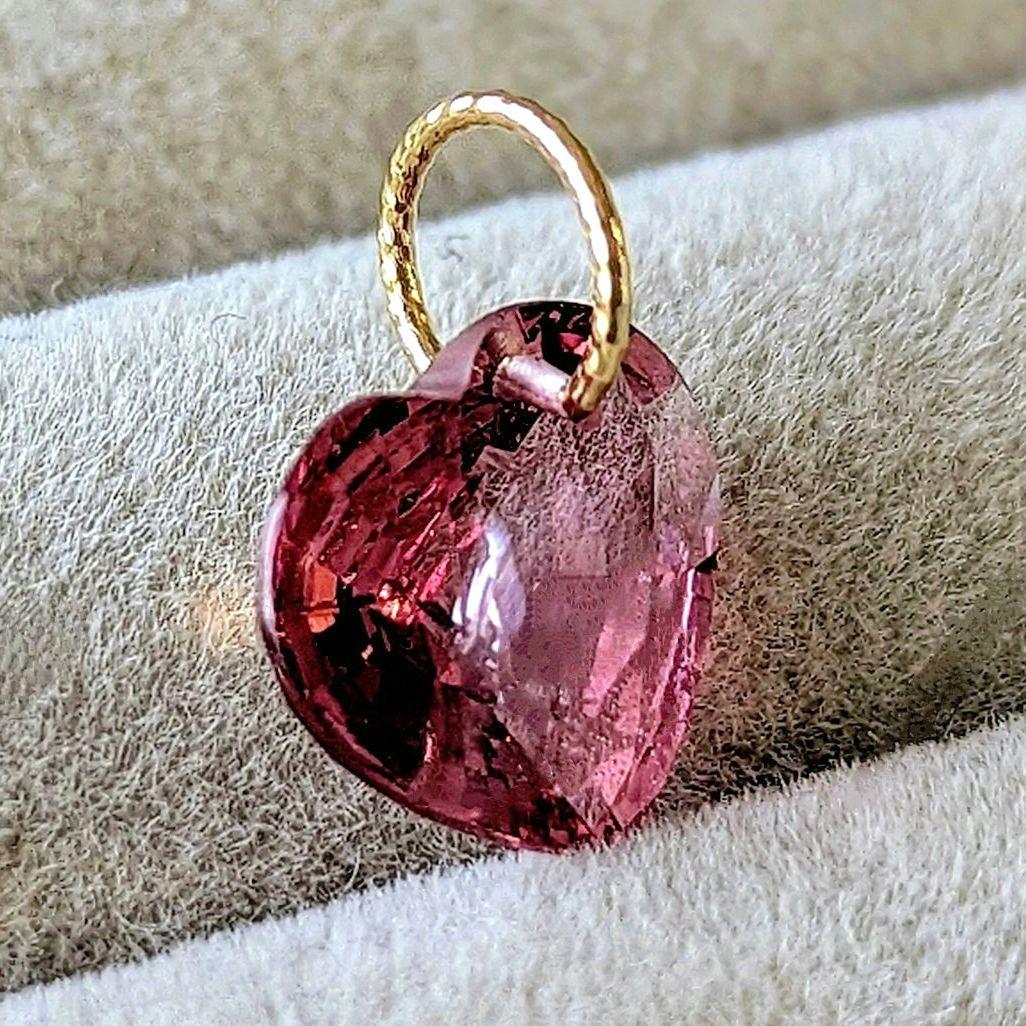 ♢N♢K18 ピンクスピネル＋レモンクォーツ チャーム