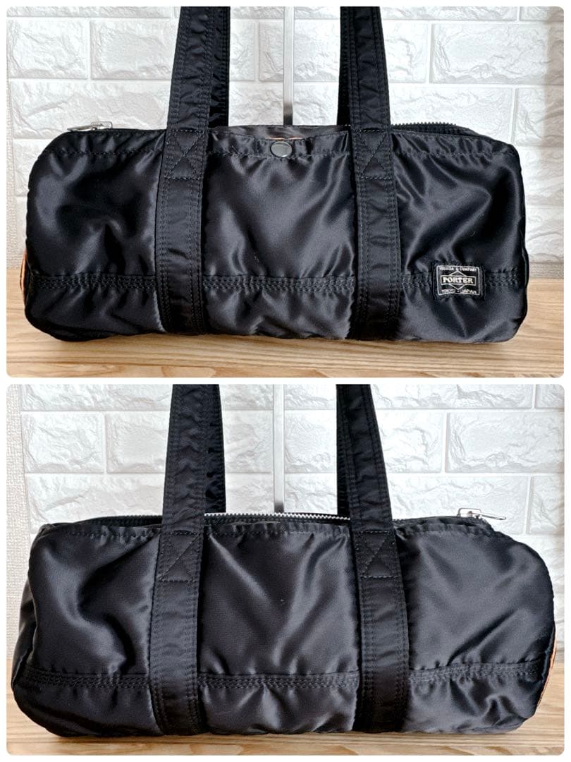 ポーター　タンカー　ミニボストンバッグ　ドラムバック　ブラック