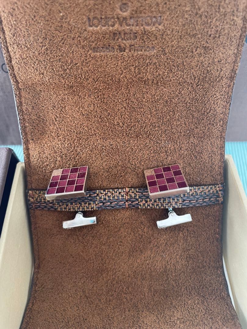 Louis Vuitton カフス　ダミエデザイン