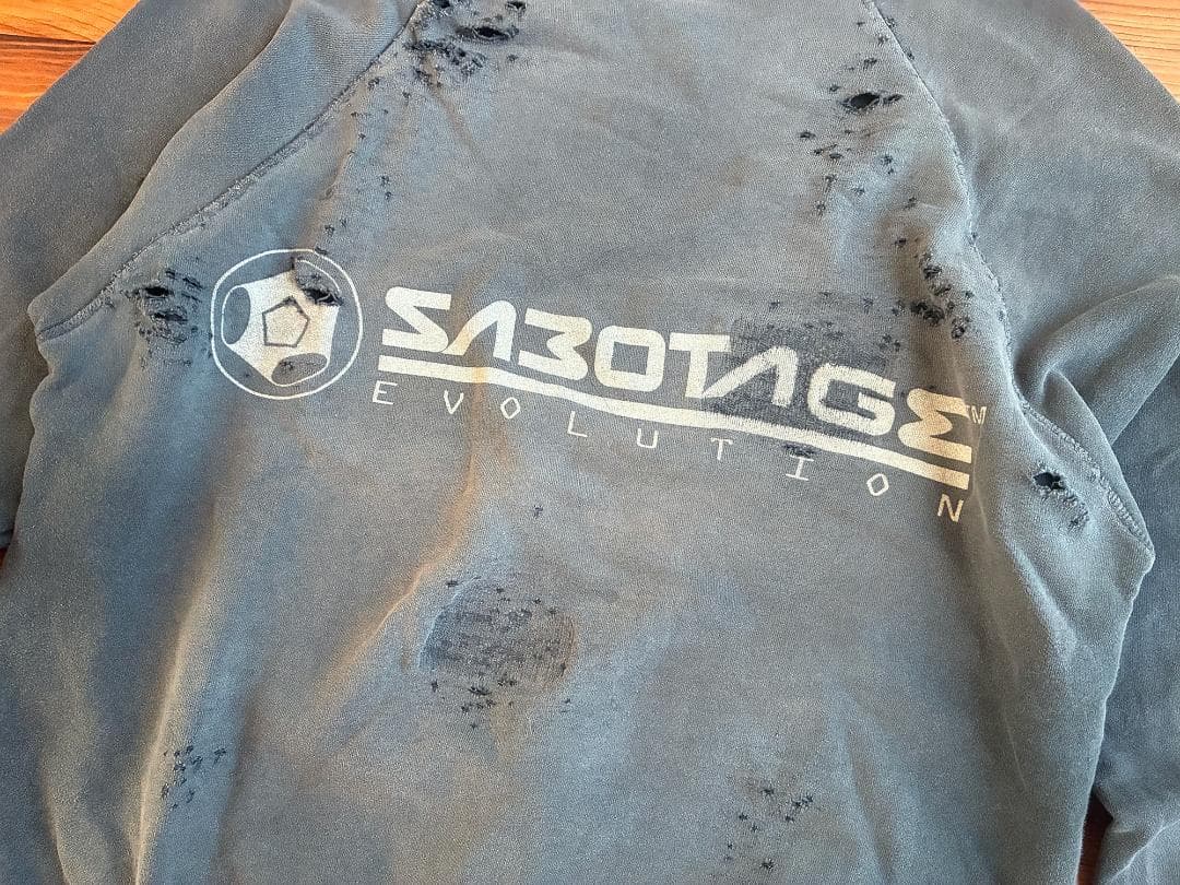 90s 初期 イタリア製 SABOTAGE ショットガン スウェット L