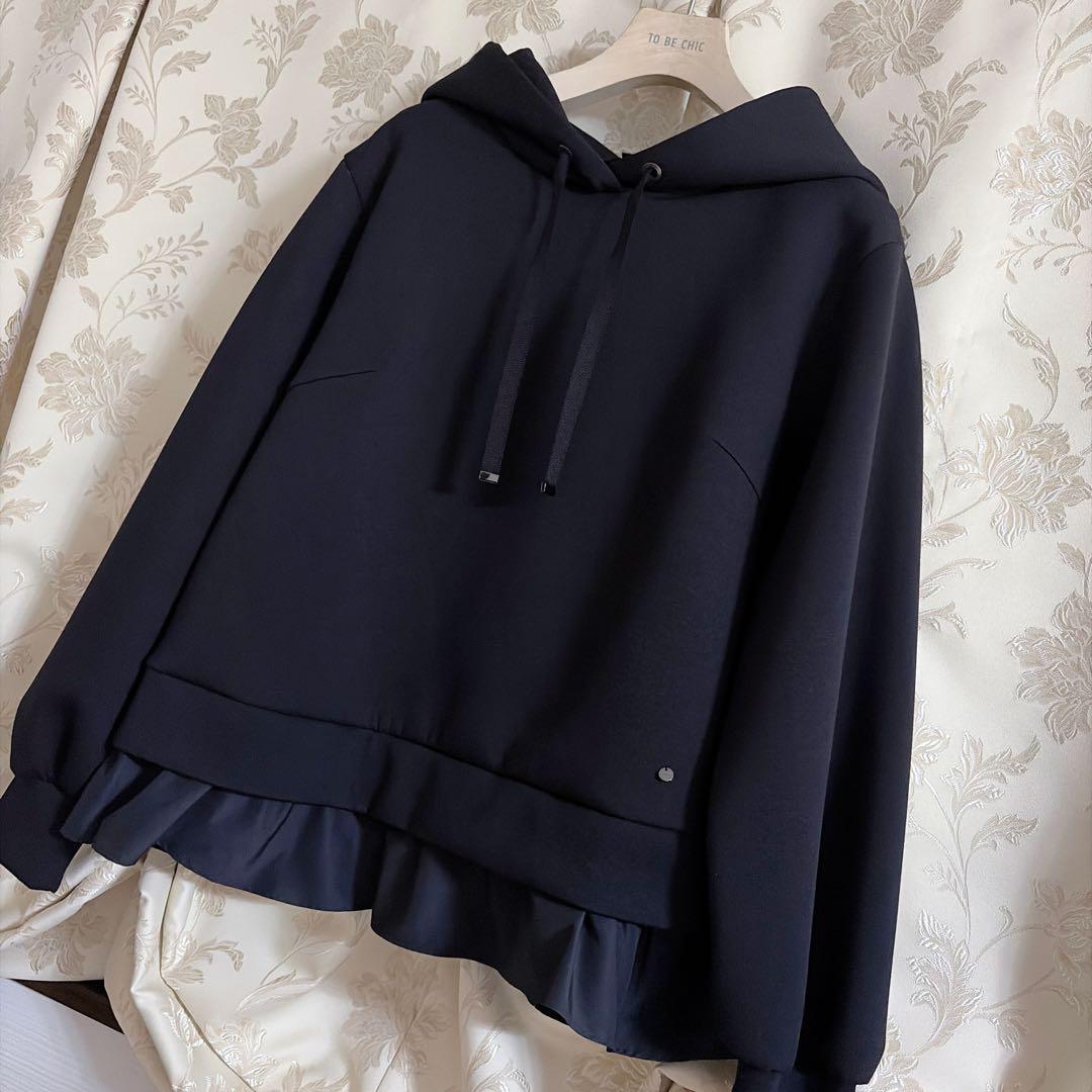 美品 大きいサイズ トゥービーシック フリル パーカー