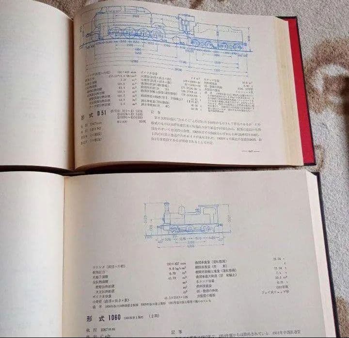 日本蒸気機関車形式図集成　1 2 誠文堂新光社 昭和43 44 年　初版