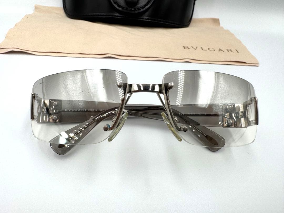 【美品】 BVLGARI ブルガリ サングラス 626 シルバー