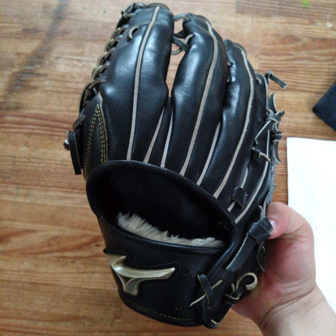 週末セール値下げ!ミズノ 軟式用レザーグローブ 黒　値下げOK