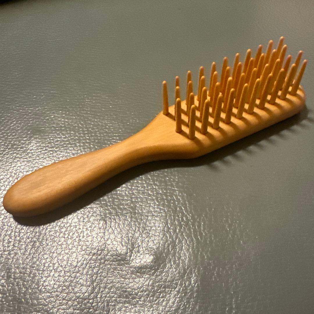 別府つげ工芸　つげブラシ 4列　小　丸　つげ櫛