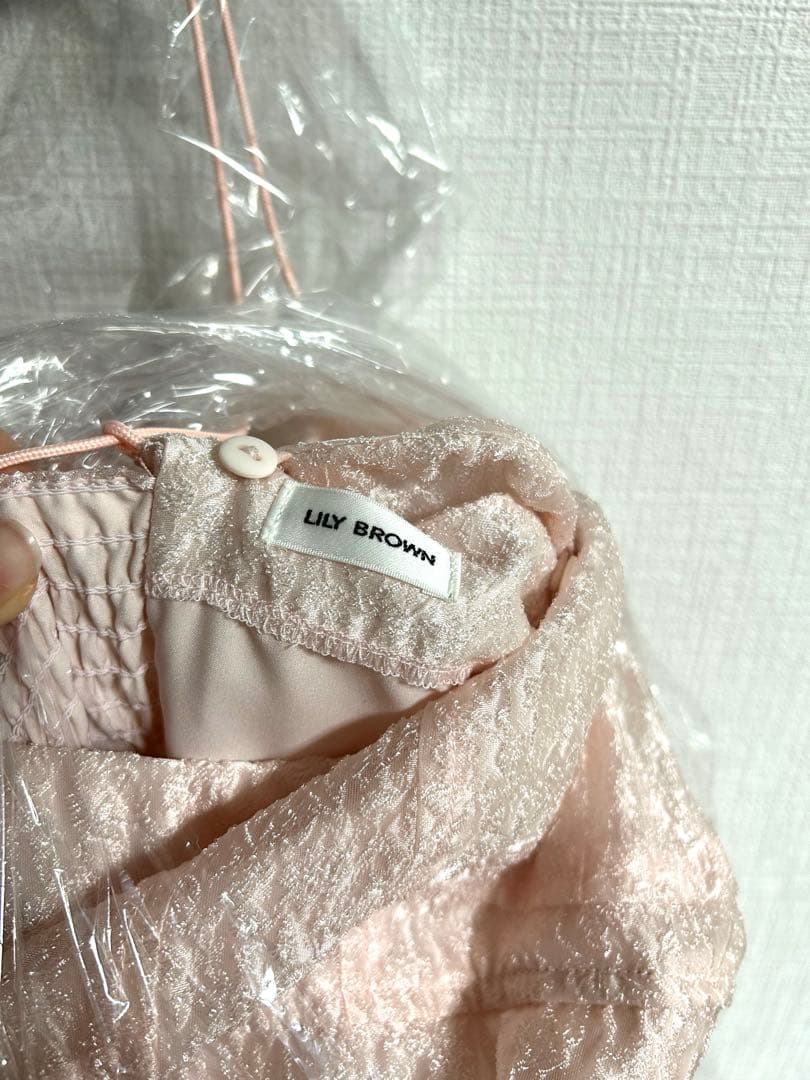 3wayシアージャガードペプラムブラウス　リリーブラウン