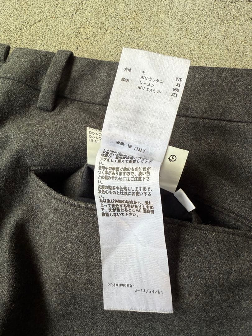 パンツ JIL SANDER 17AW Archive Gray Wool Slacks