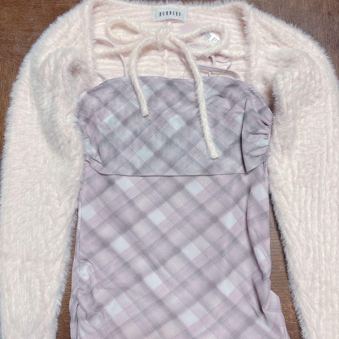 BUBBLES ベアトップアンサンブル ピンク