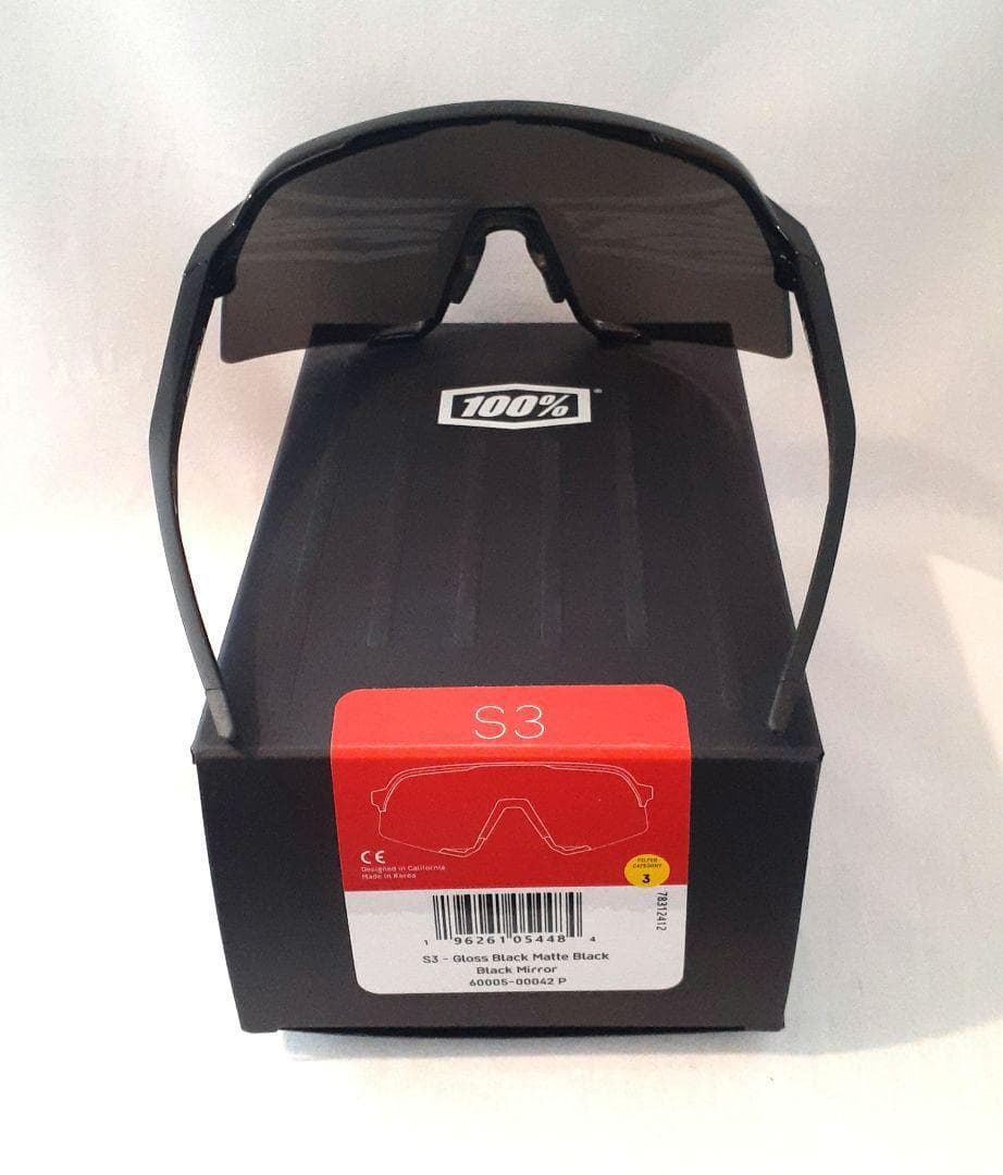 新モデル 100% S3 マットグロスブラック ワンハンドレッド サングラス