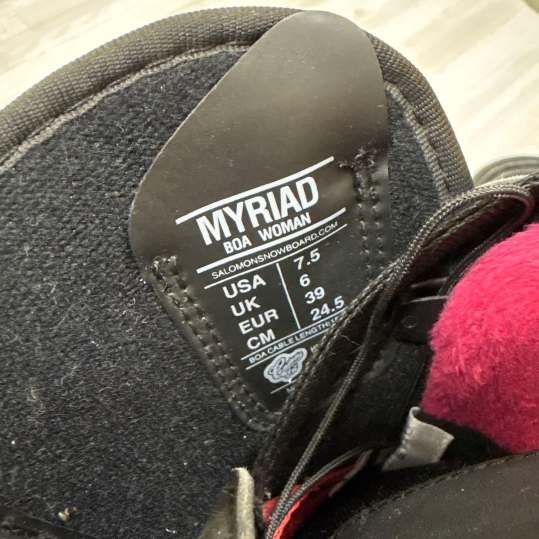 【美品】SALOMON スノーボードブーツ MYRIAD BOA 24.5cm