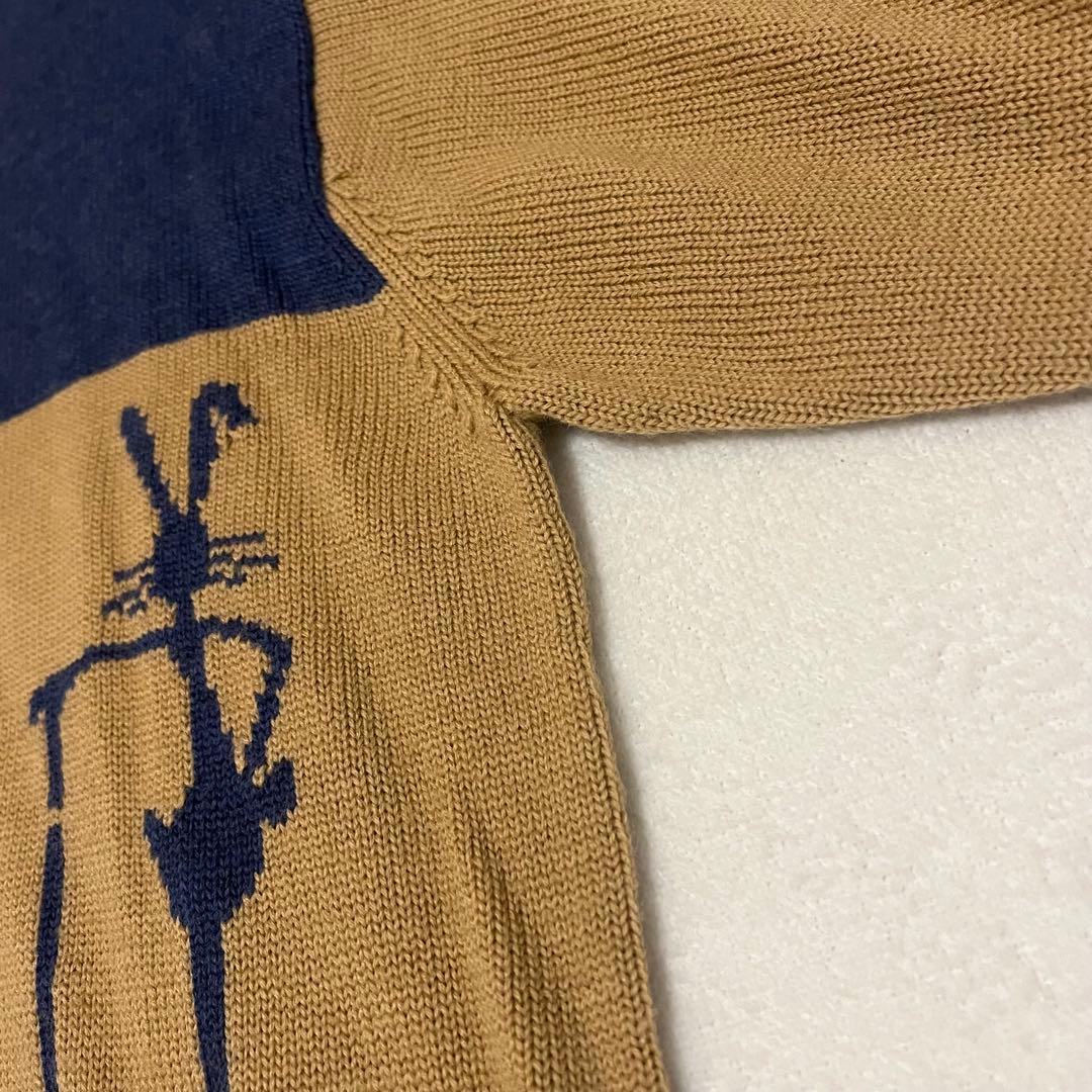 美品 パーリーゲイツ ゴルフ ニット セーター 1 89 ウール キャメル 希少