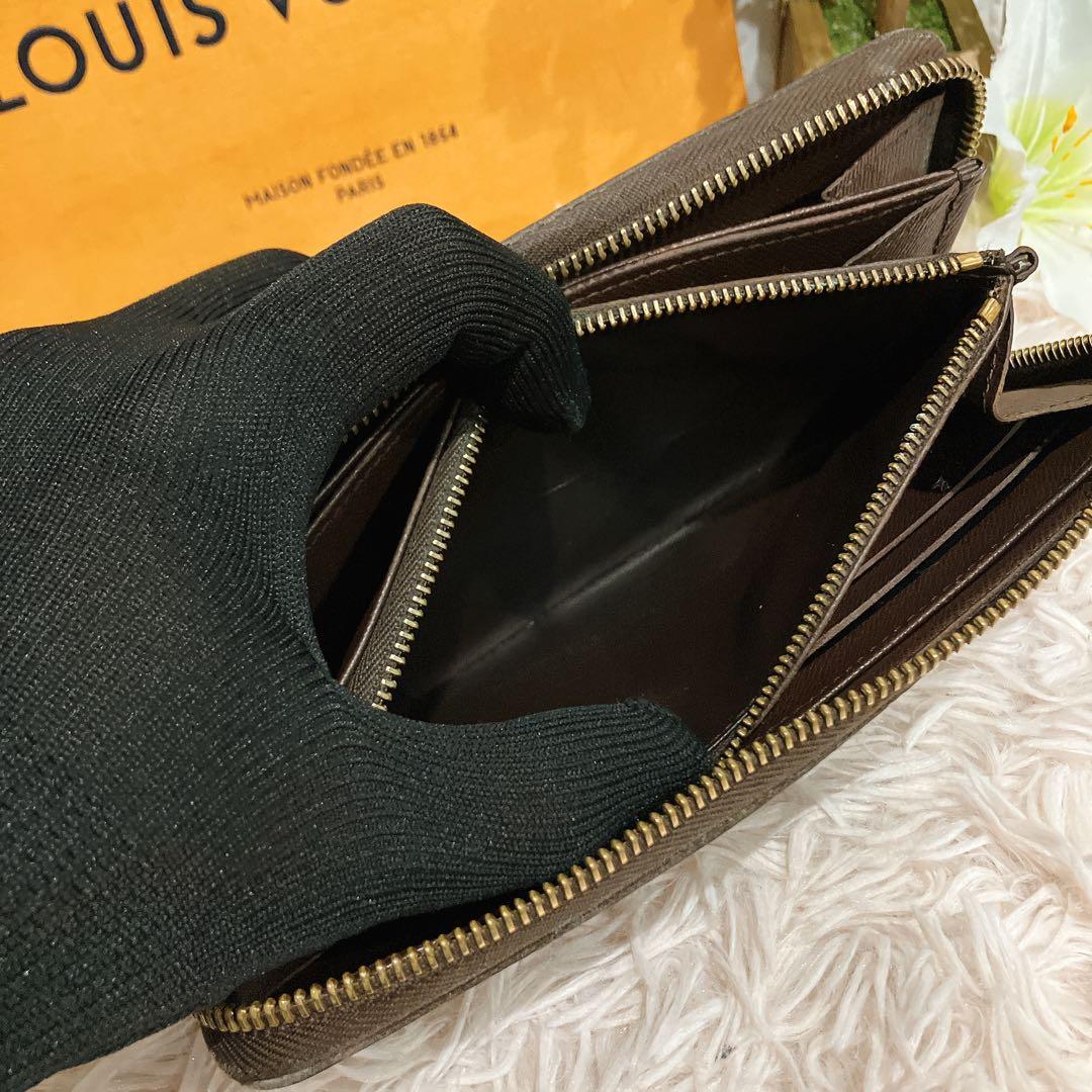 ！美品！ ルイヴィトン ジッピーウォレット ダミエ 長財布 エベヌ ラウンド