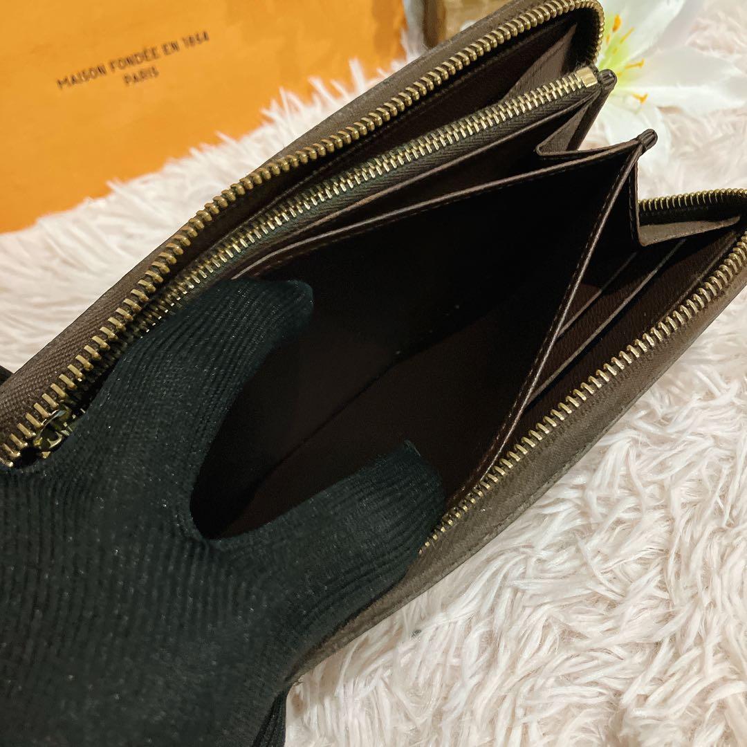 ！美品！ ルイヴィトン ジッピーウォレット ダミエ 長財布 エベヌ ラウンド