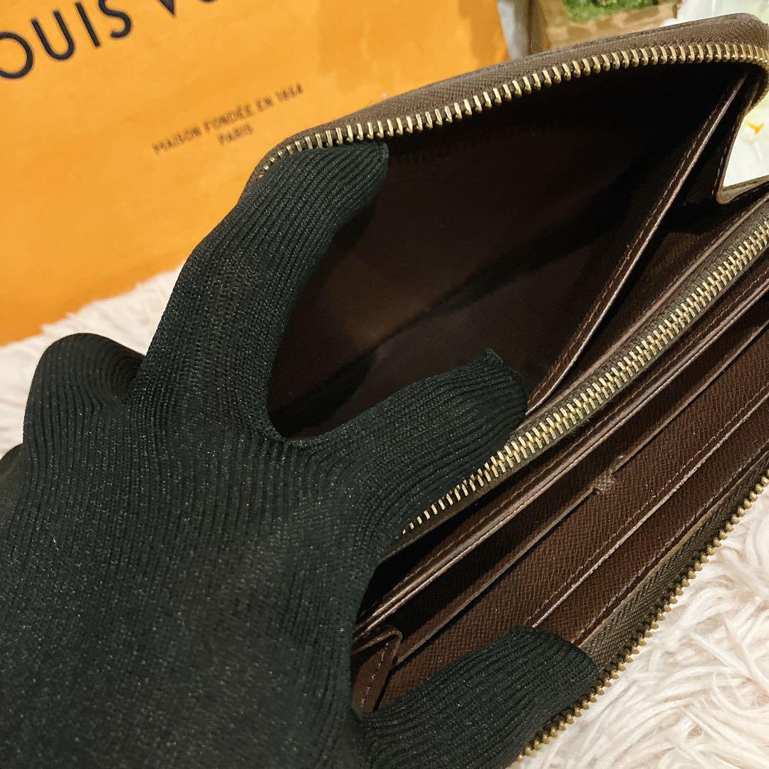 ！美品！ ルイヴィトン ジッピーウォレット ダミエ 長財布 エベヌ ラウンド