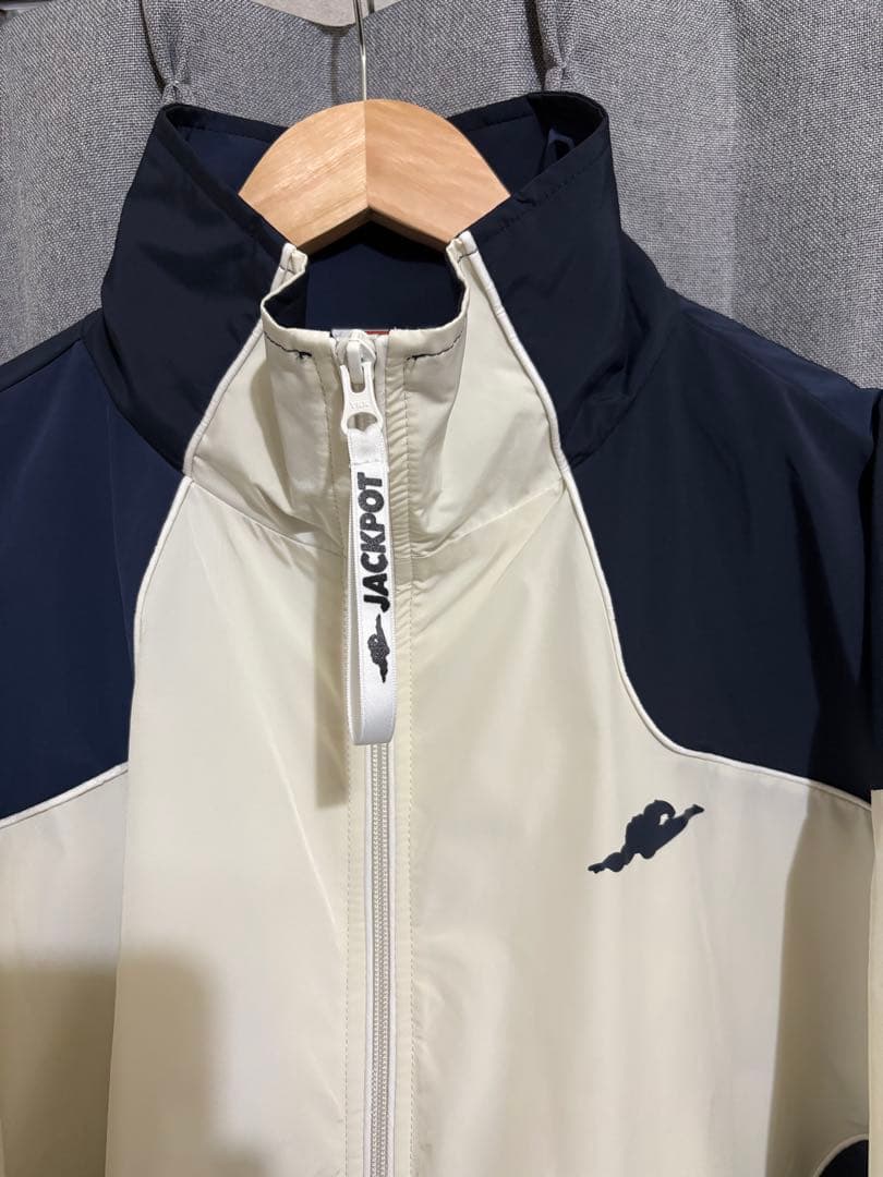 JACKPOT.MARKET レトロジムナイロンジャケット　ホワイト　L 極美品