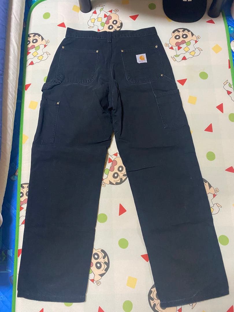 カーハート　ダブルニー　ペインターパンツ　ワークパンツ　30x30 黒色　90s