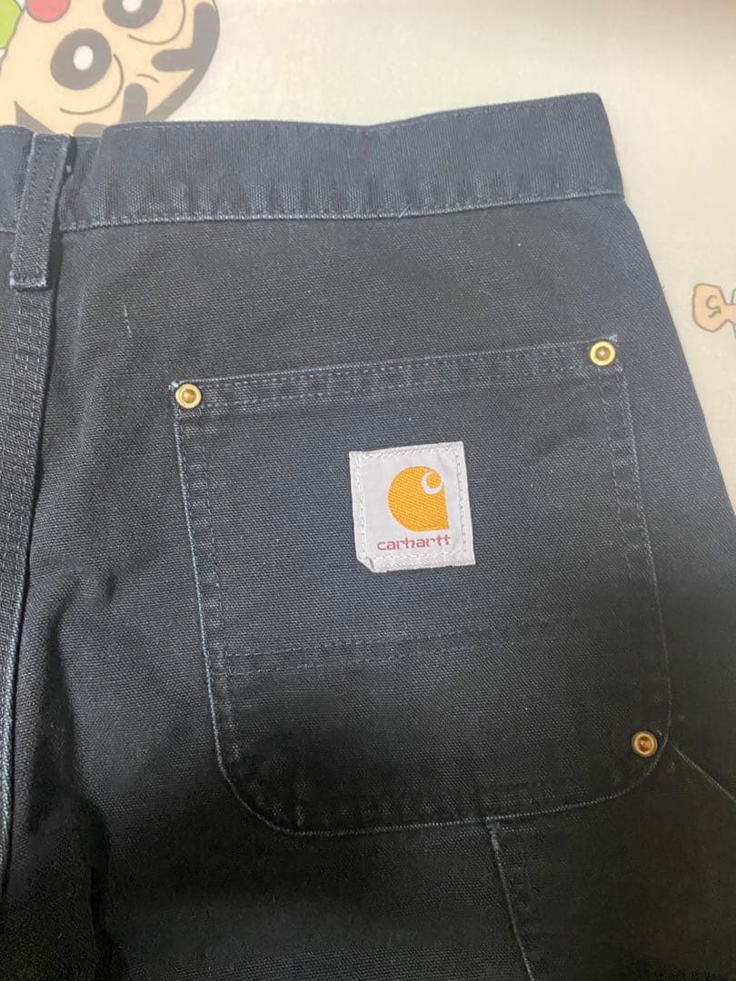 カーハート　ダブルニー　ペインターパンツ　ワークパンツ　30x30 黒色　90s