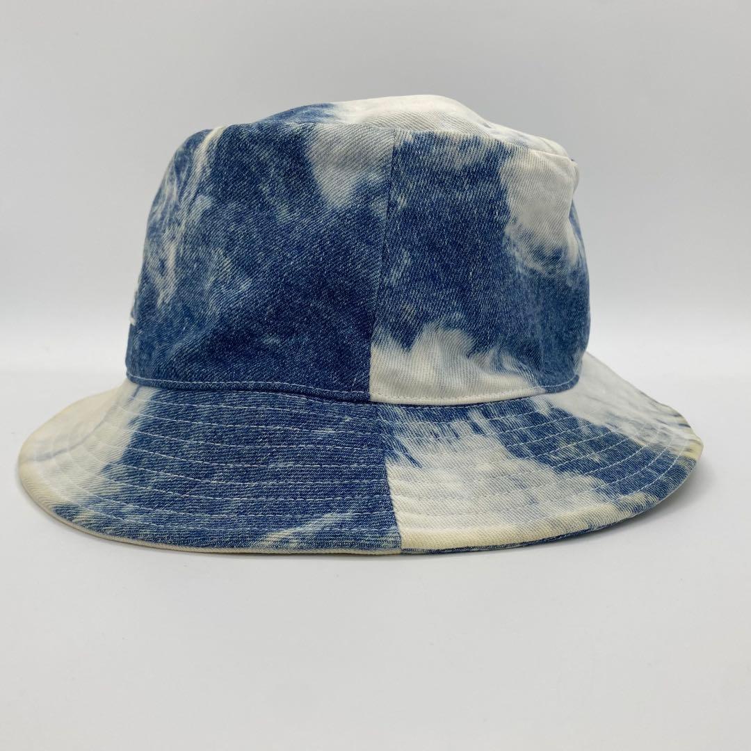 CELINE ハット バケットハット ロゴ タイダイ柄 デニム インディゴ 青