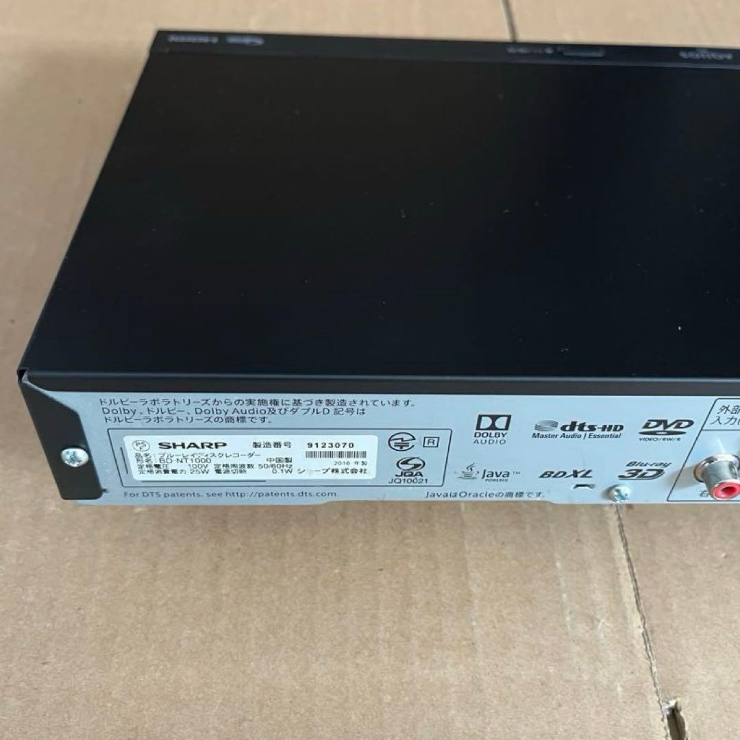 SHARP AQUOS BD-NT1000 ブルーレイレコーダ HDD1TB